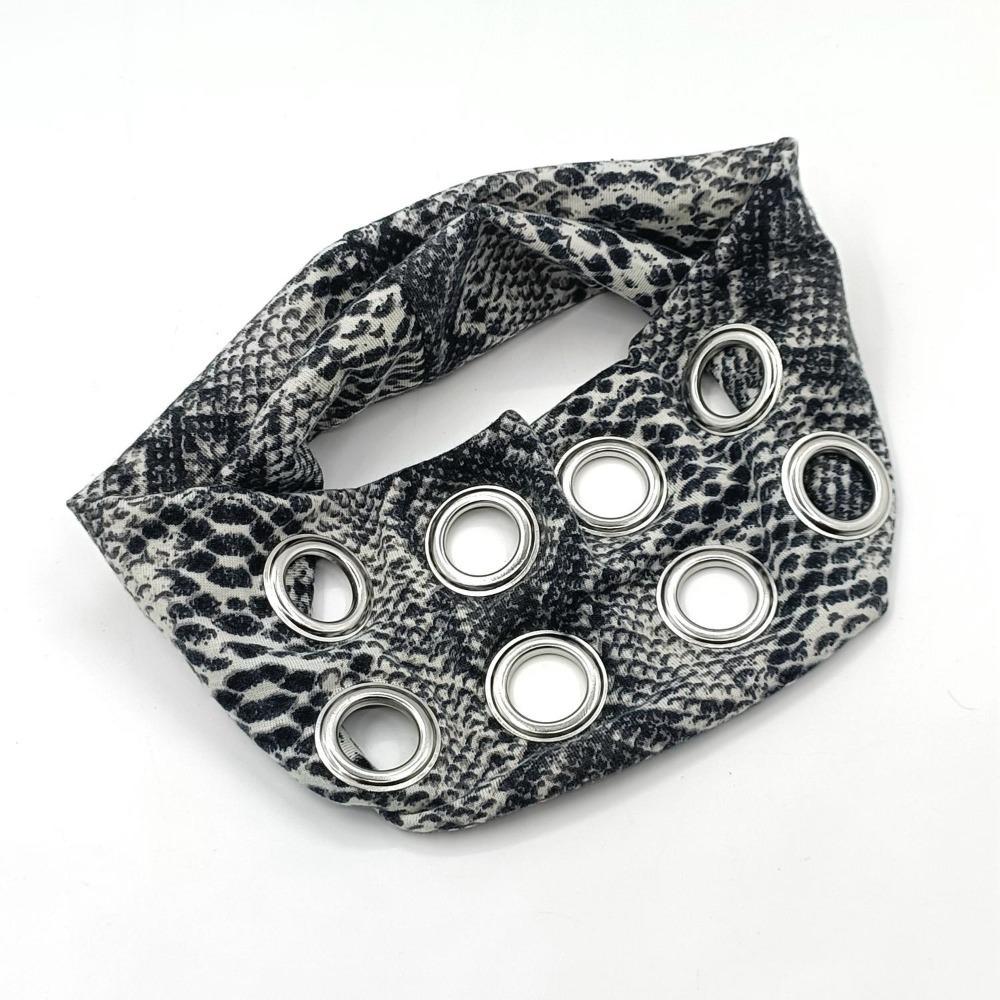 Metal Punk Headwrap with Eyelets Steampunk Grunge Style Headbands  Girls