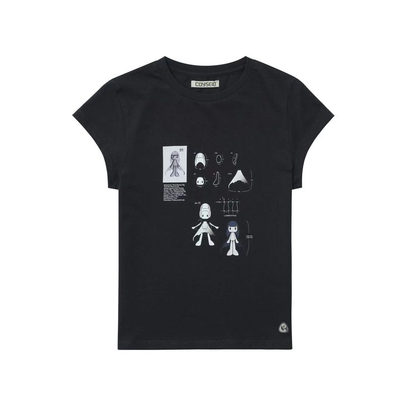 

Oni Coyseio Print Same Style Silm T-shirt Short Sleeve In Stock, dark blue S