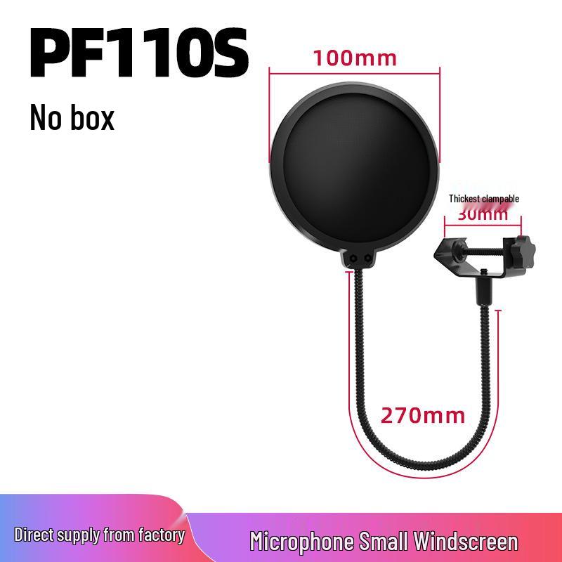 Double Layer Soundproof Anti-Pop Filter for Recording and Live Broadcast Microphones