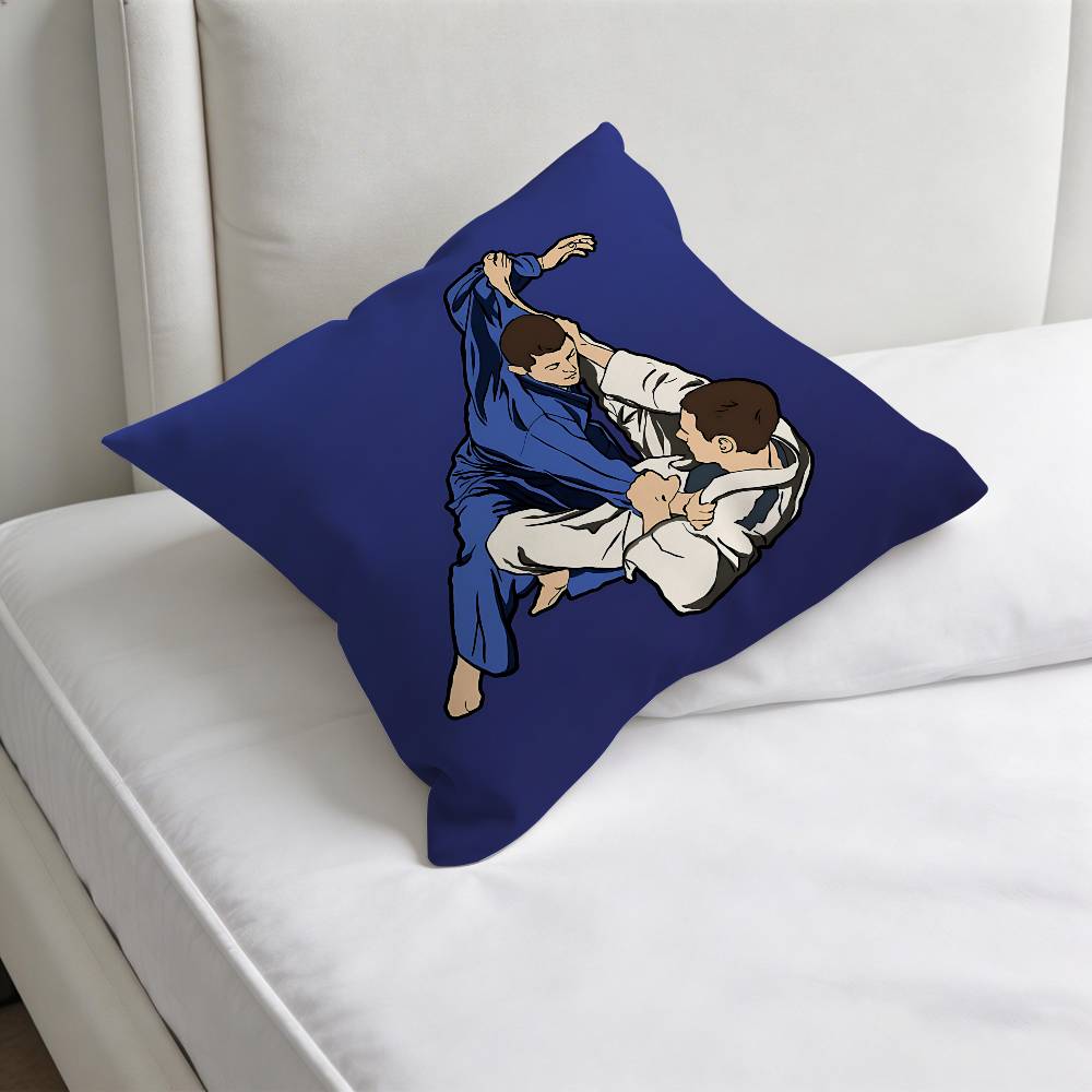 BJJ Brazilian Jiu Jitsu Decorative Square Pillow Cover Soft Comfortable Pillow Case Sofa Bed Home Decoration