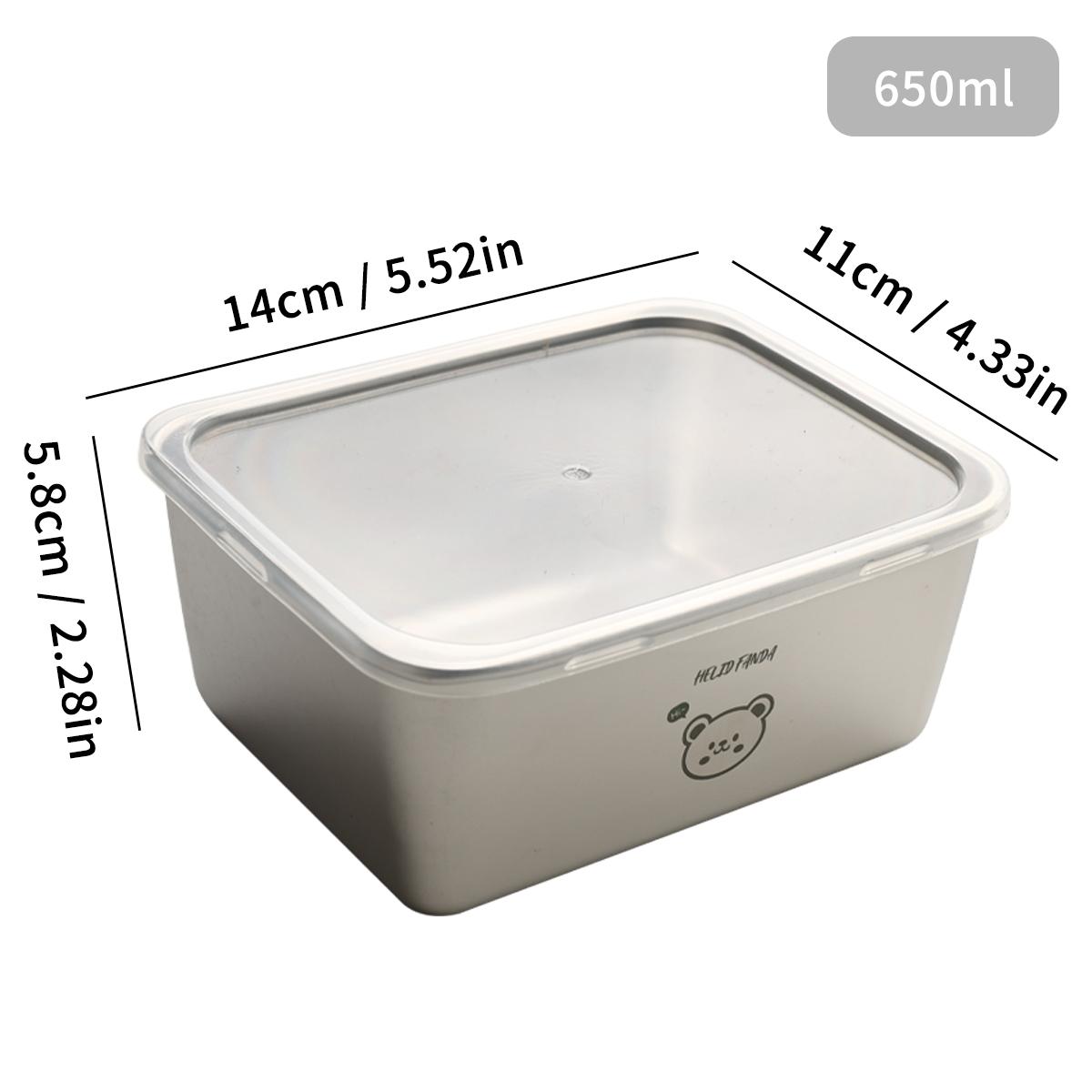 

WORTHBUY Контейнер для еды из нержавеющей стали 304 с крышкой, герметичный, для сохранения свежести, для хранения еды в холодильнике, ланч-бокс, можно использовать в микроволновой печи