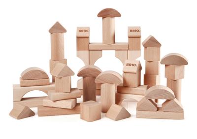 BRIO Building Blocks for Ages Wooden Gift 50-Piece (30113) 1+ [Toy, Toy, (Birthday/Christmas)]