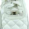 Tolle CHANEL Sneaker weißes Leder Damen 38 G40178 Gebraucht