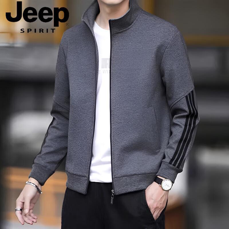 JEEP SPIRIT Men's Stand Collar Casual Jacket