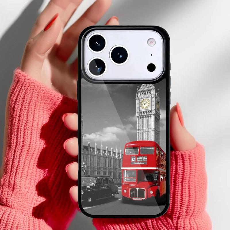 London Red Telephone Bus Big Ben Phone Case for iPhone 17 16 15 14 13 Pro Max Back Cover for 12 11 Pro Coque