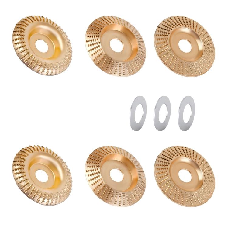 Angled Grinder Polishing Pad Heavy-Duty Wood Carving Disc Set with Upper Clamping Plates Grinding Wheel Wood Carving for Cutting Shaping Sanding
