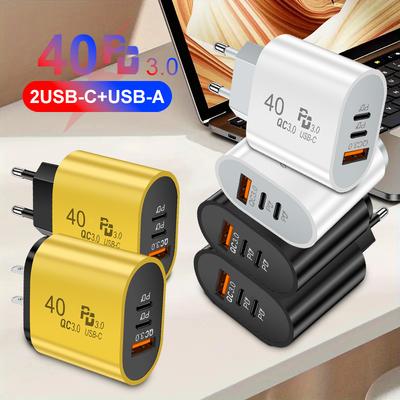 3 Anschlüsse USB 2 Typ C Ladegerät Schnellladung talr Ladegerät Schnellladung für iPhone Samsung Xiaomi Handy Adapter