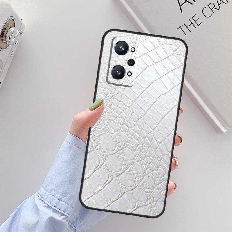 Crocodile Pattern Print For Realme 11 10 12 13 14 Pro Plus GT 5 6 6T GT7 Pro C67 C61 C53 C51 C21Y C25S C55 C75 Case