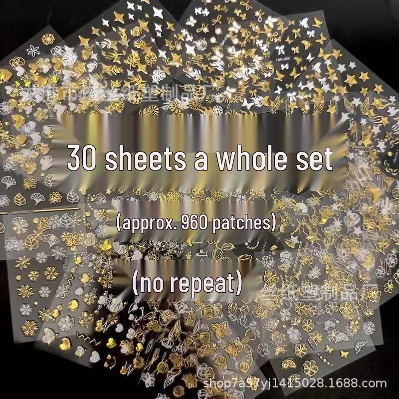 3D Luminous Jelly Nail Stickers for Kids - 5D Embossed Nail Art