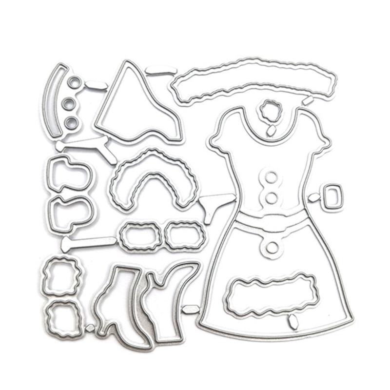 Christmas Series Die Cuts Stencils Template Molds Christmas Sleigh Metal Cutting Dies for Album Scrapbooking Decorations