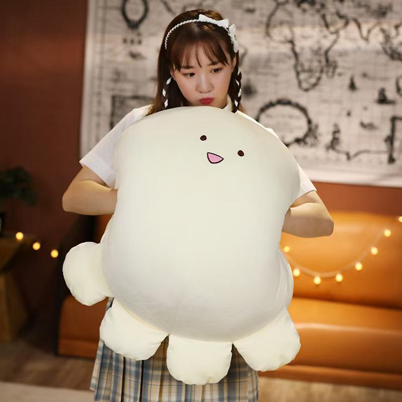 Cute octopus dumpling throw pillow plush toy of the same big white dumpling doll sleeping doll gift