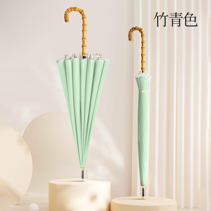 Japanese 16-bone Umbrella One-piece Umbrella Long Handle Umbrella Hand Open Single Umbrella