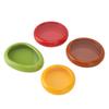 4PCS Fruit Storage Container Space Saving ABS Silicone Film Multifunctional Veggie Sealed Box for