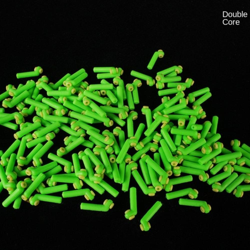 

50PCS Green Dual Core Float Seat High Toughness Fishing Hooks Supplies High Transparency L-13mm