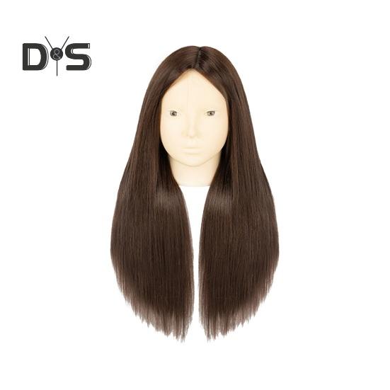 Mannequin Head with Real Hair Hairdresser Braiding Hair Styling Training Manikin Cosmetology Doll Head Brown Golden Long Hair Hairdressing Makeup