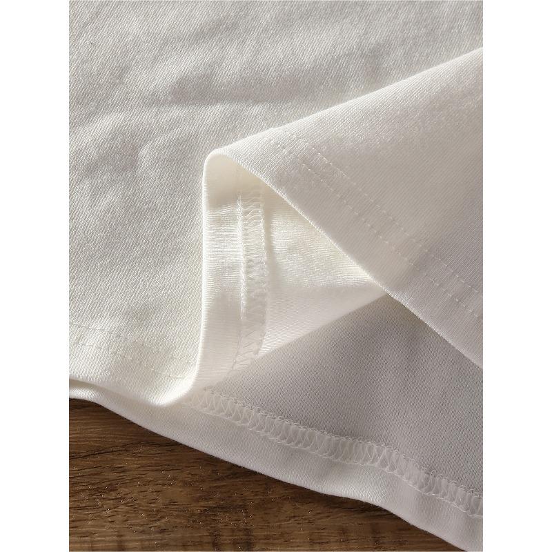 European Size Women's White Nautical Cruise T-Shirt - Cruise Ship, Lighthouse, Yacht & Wave Print, Breathable Short Sleeve Round Neck Top