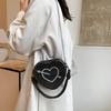 Bags women's bag fashion bright diamond love shoulder bag 2025 new Mori girl shoulder chain messenger bag