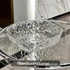 Clear Hammered Plastic Fruit Bowls Shatter Resistant Large Capacity For Kitchen Counter Fruits Veggies Snacks