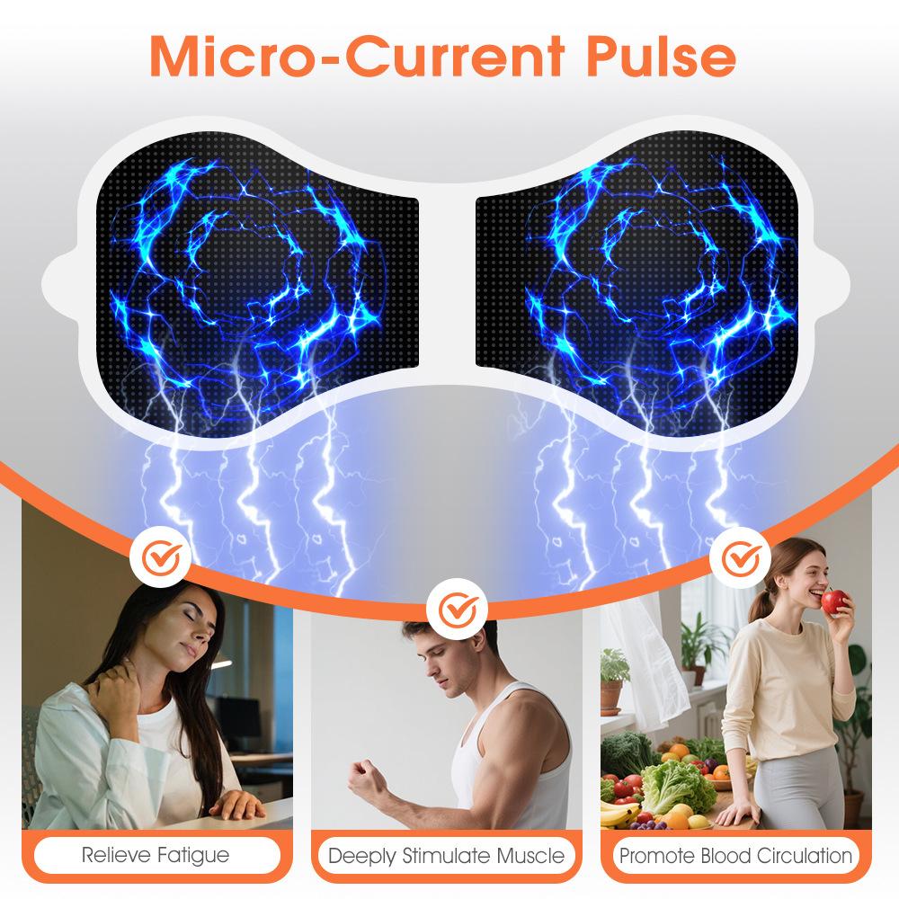 Heating Electric Muscle Stimulator Patch Microcurrent Pulse EMS Back Arm Leg Neck and Shoulder Massager Universal Massage Device