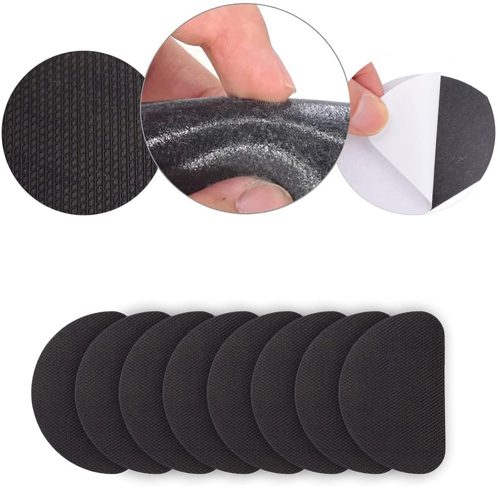 10 Pairs Self-Adhesive Non-Skid Shoe Sole Pads, High Heel Grips, Anti-Slip Rubber Cushion Protector for Shoe Bottoms