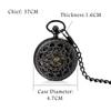 JewelryWe Pocket Rock Retro Antique Roman Analog Pocket Watch Pendant Perfect for and Black Watch, Necklace, Waterproof, Cosplay, Events, Halloween,