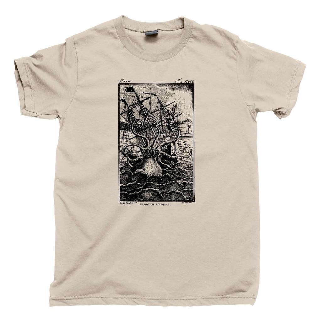 

Kraken Monster T Shirt Steampunk Jules Verne Leagues Under Sea Sail Oceans Tee XL