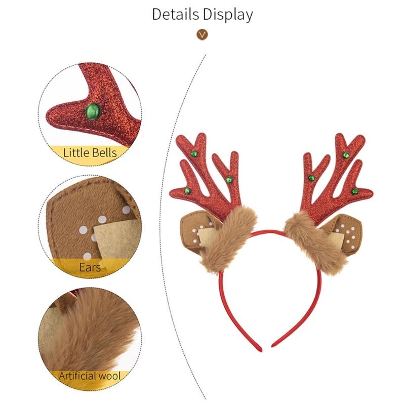 Practical Lovely Christmas Headwears for Any Ages Portable Accessory for Parties Supplies and Special Evening Event
