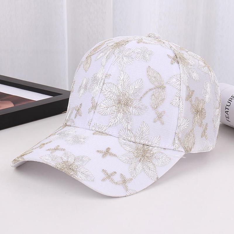 Spitzen-Sportsonnenhut für Damen Sommer Netz-Baseballkappe Modischer Sonnenschutz-Visierhut Atmungsaktiv Schnelltrocknend Outdoor-Hut