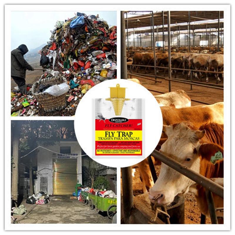 Spdak Fliegenfallen Outdoor Fliegenfallenbeutel Effektiver Fliegenfänger für den Außenbereich 214x198mm Größe