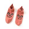 Tegneserie Smiley-fjes Båtsokker for vår og sommer, Tynne grunne sokker, Trendy korte sokker og Sokker i collegestil