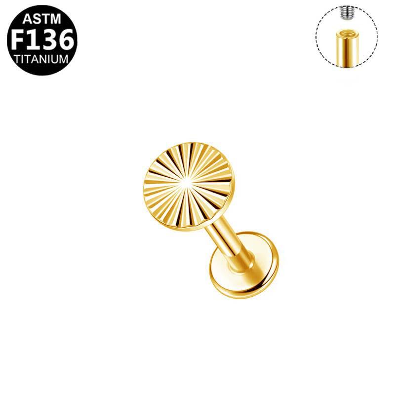 Titanium Heart Drop G23 Piercing Jewelry - Versatile Internal Thread Ear & Lip Stud