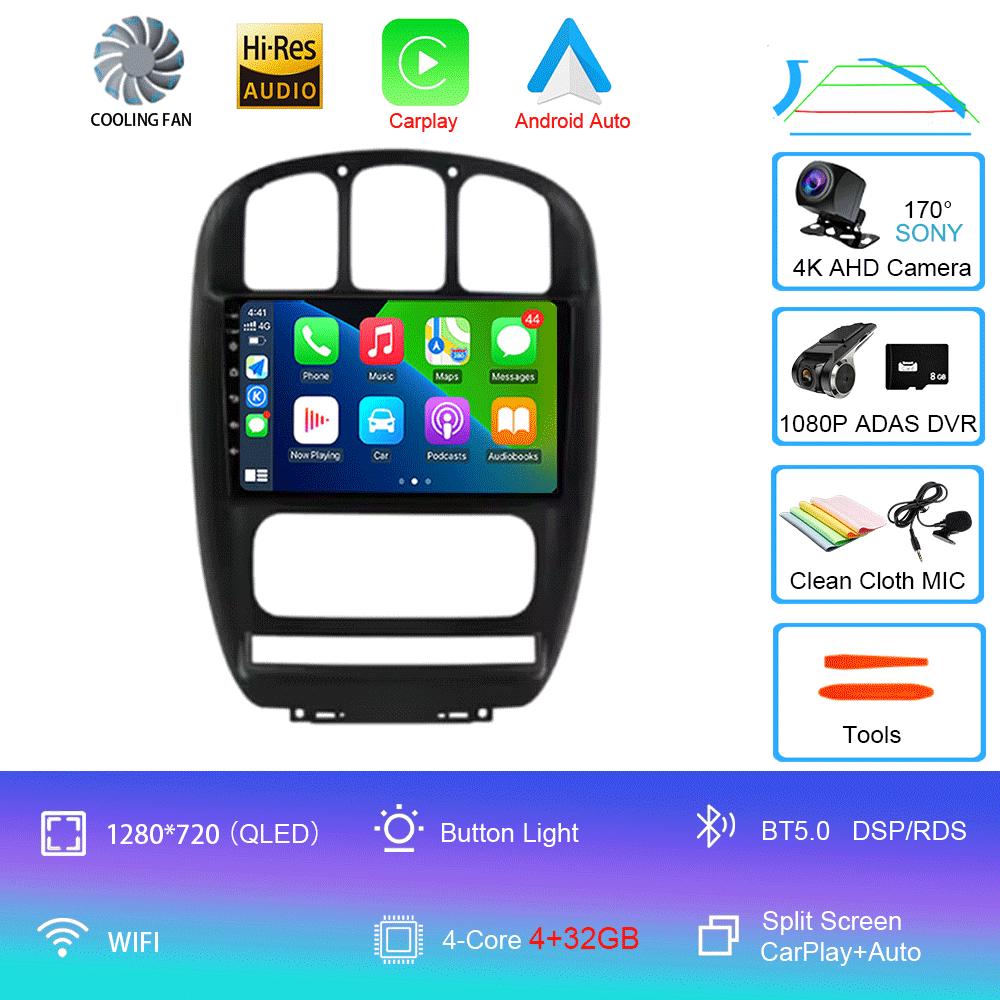 For Dodge Caravan 4 For Chrysler Grand Voyager RS 2000 - 2012 Android 14 Carplay Auto Car Radio Multimedia Video Player Screen