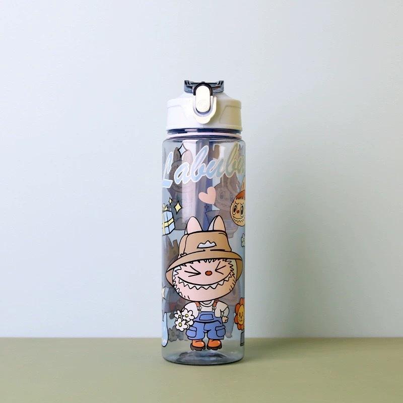 Water Cup Astronaut Portable Children's Cartoon Rope Lock Straw High Value Plastic Cup