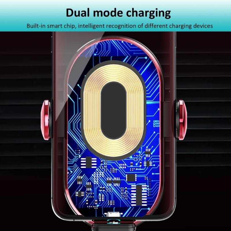 15W Magnetic Charging Holder for 15 14 13 12 Glass Panel Stand Auto Clamping Car Air Vent Phone Wireless Charging Stand