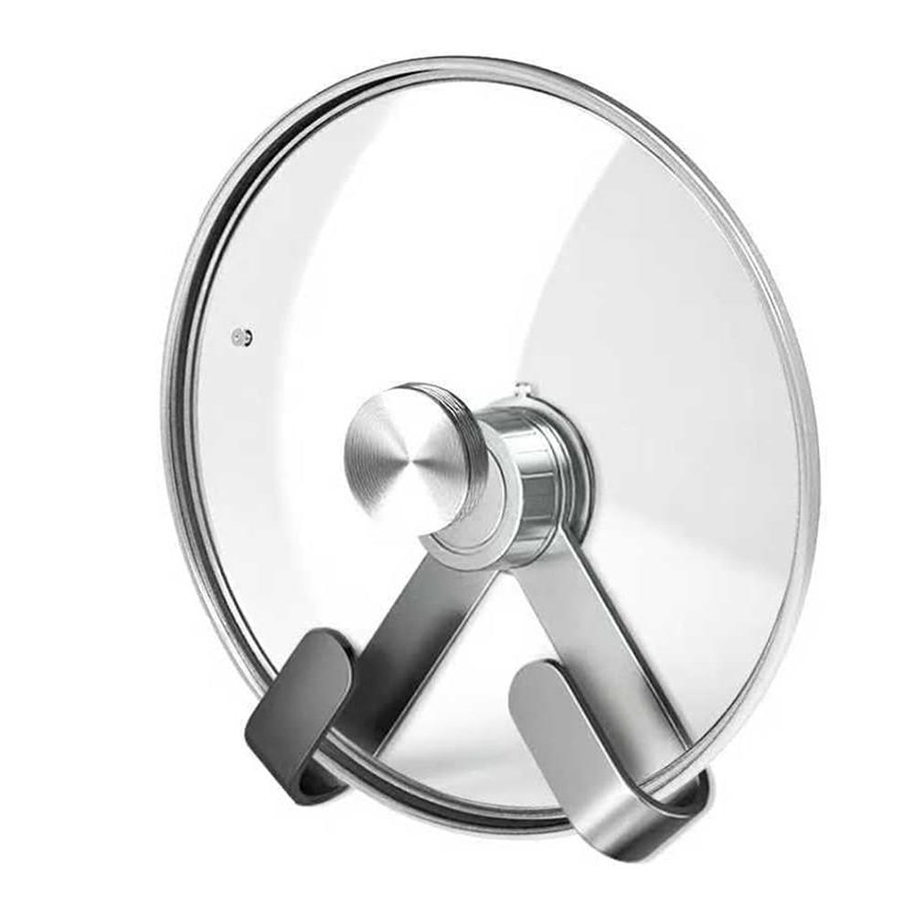 Adjustable Pot Lid Holder No Drill Adhesive Mount for Cabinet Door/Wall Mounted