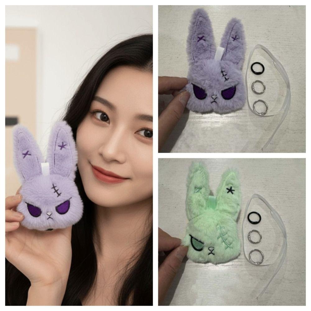 Soft Gothic Rabbit Compact Stitched Bunny Spooky Toy Halloween Plushie Teens