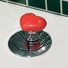 Heart Shaped Toilet Press Button Cute Rabbit Toilet Drain Button Tank Push Switch Nail Protector Love Button Bathroom Accessori