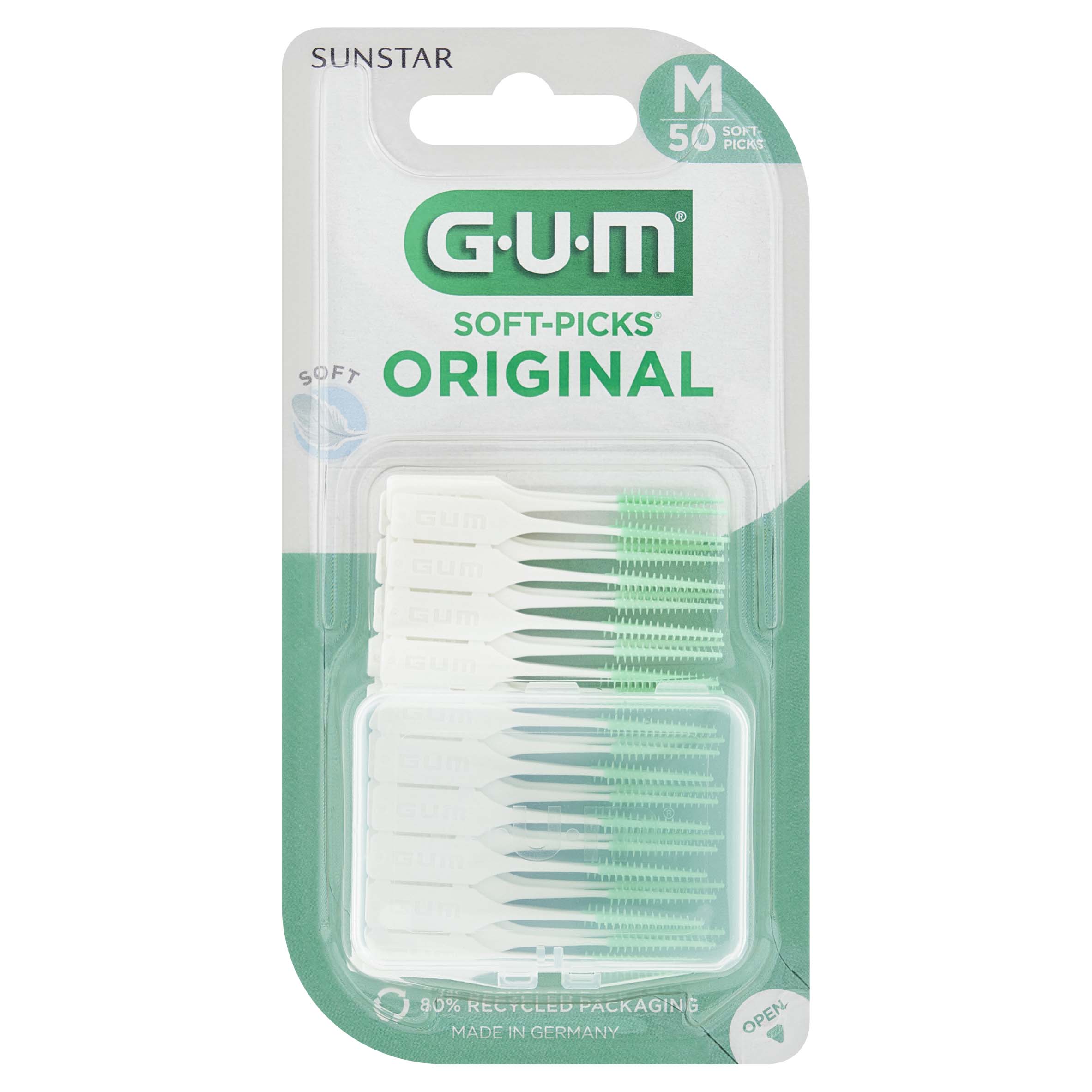 GUM Soft-Picks Limpadores Interdentais Médios Originais, Pacote de 50