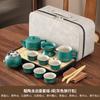 High-end complete set of Wangshan coarse pottery lifting beam pot Kung Fu tea set home office meeting guests light luxury set