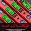 Aluminum Zinc Zinc Alloy Digital Level Ruler 0-90° Range Angle Finder Digital Spirit Level  Horizontal Scale