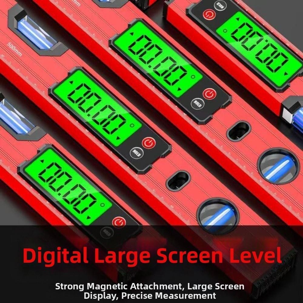 Aluminum Zinc Zinc Alloy Digital Level Ruler 0-90° Range Angle Finder Digital Spirit Level  Horizontal Scale