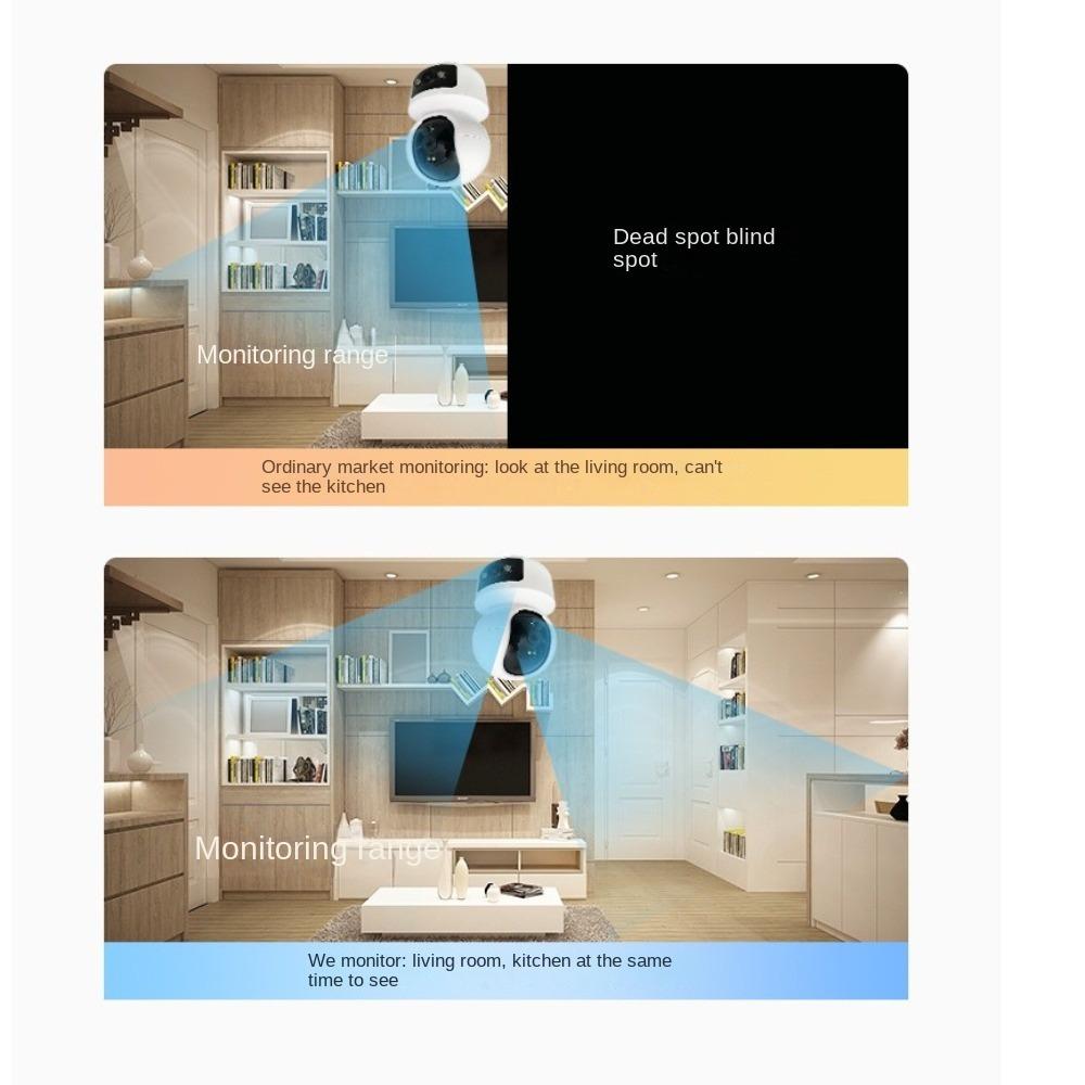 360° WiFi Indoor Camera 2-Way Talk Smart Baby Monitor Camera  For Home Security