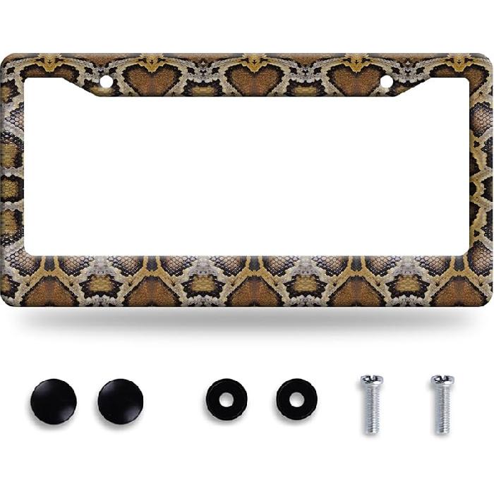 Grey Black American Flag License Plate Frame Vintage USA Flag License Plate Stainless Steel Funny License Plate Holder Patriotic Car Accessory Car
