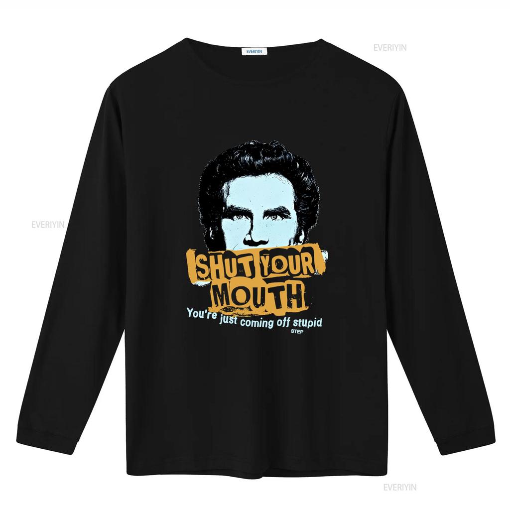Step Brothers Shut Your Mouth Movie T Shirt Stylish and Trendy for Lovers Vintage Washed Top For Everyday Wear Comfortable