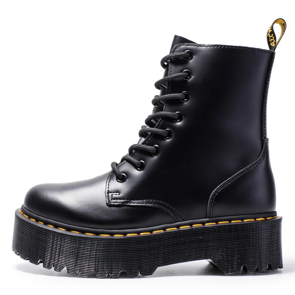 Jadon Thick-bottomed Hole Fleece Martin Boots Side Zipper British Short Boots Muffin Bottom Boots Cotton Shoes