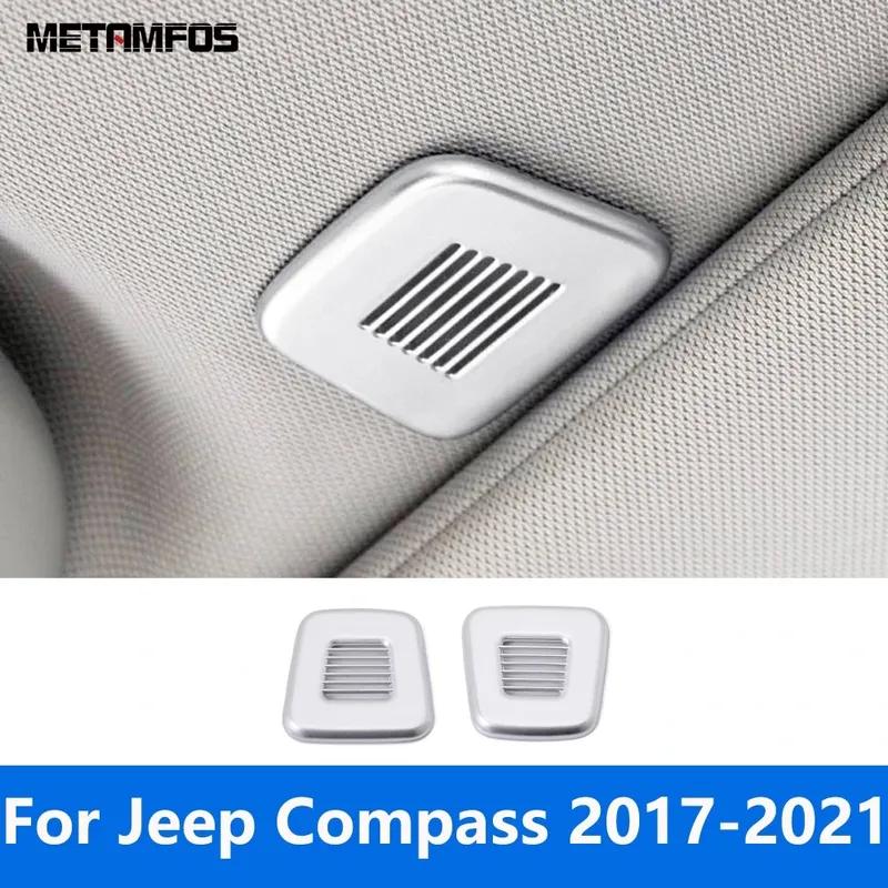 Car Roof Microphone Loudspeaker Sound Speaker Cover For Jeep Compass 2017-  Matte High Pitch Horn Trim Inner Accessories