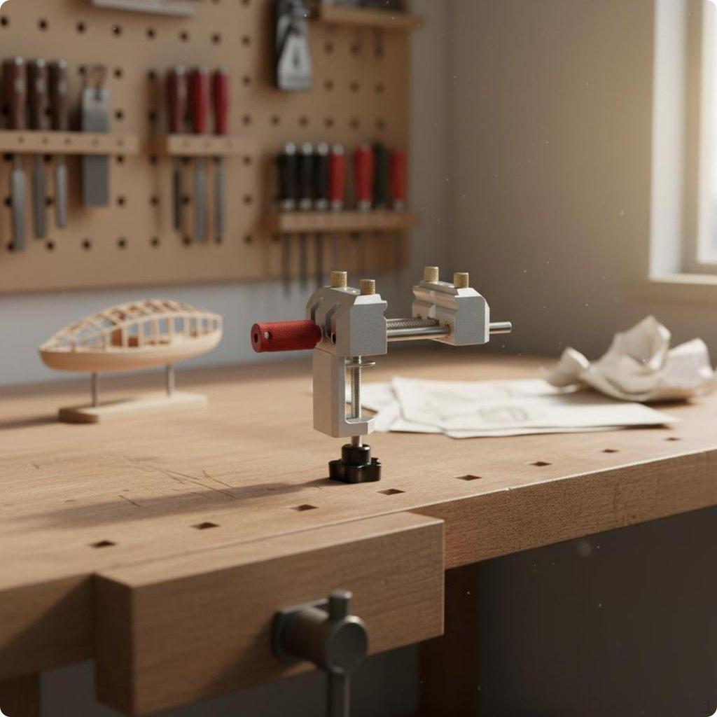 Aluminum Bench Vise MultiFunction Mini Table Compact Vice for Desktop, Workbench,