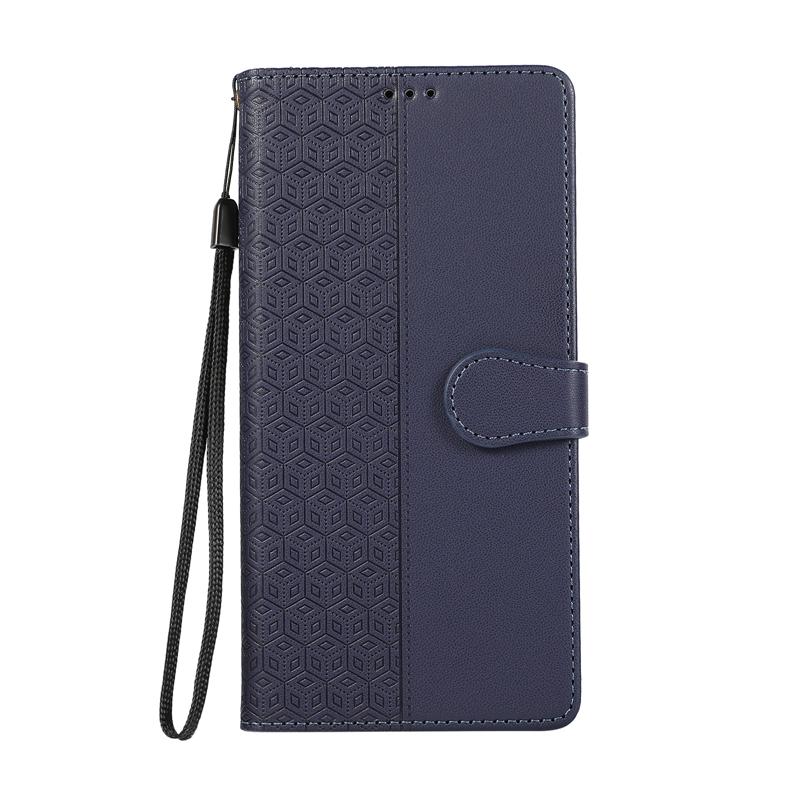 Wallet Case on for OPPO Reno 11F Case Grid Pattern Leather Cover for Oppo Reno11 F Reno 11 8 10 Pro Plus 8T 5G 8Z 7Z 7 Lite Capa