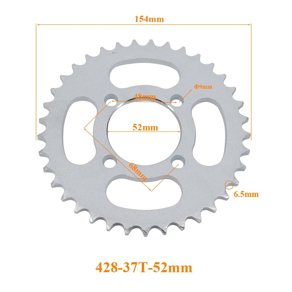 Motorcycle 428 37 Tooth 37T 48/52/58/76MM Rear Chain Sprocket 428-37T For ATV Quad Pit Dirt Bike Buggy Go Kart Accessories