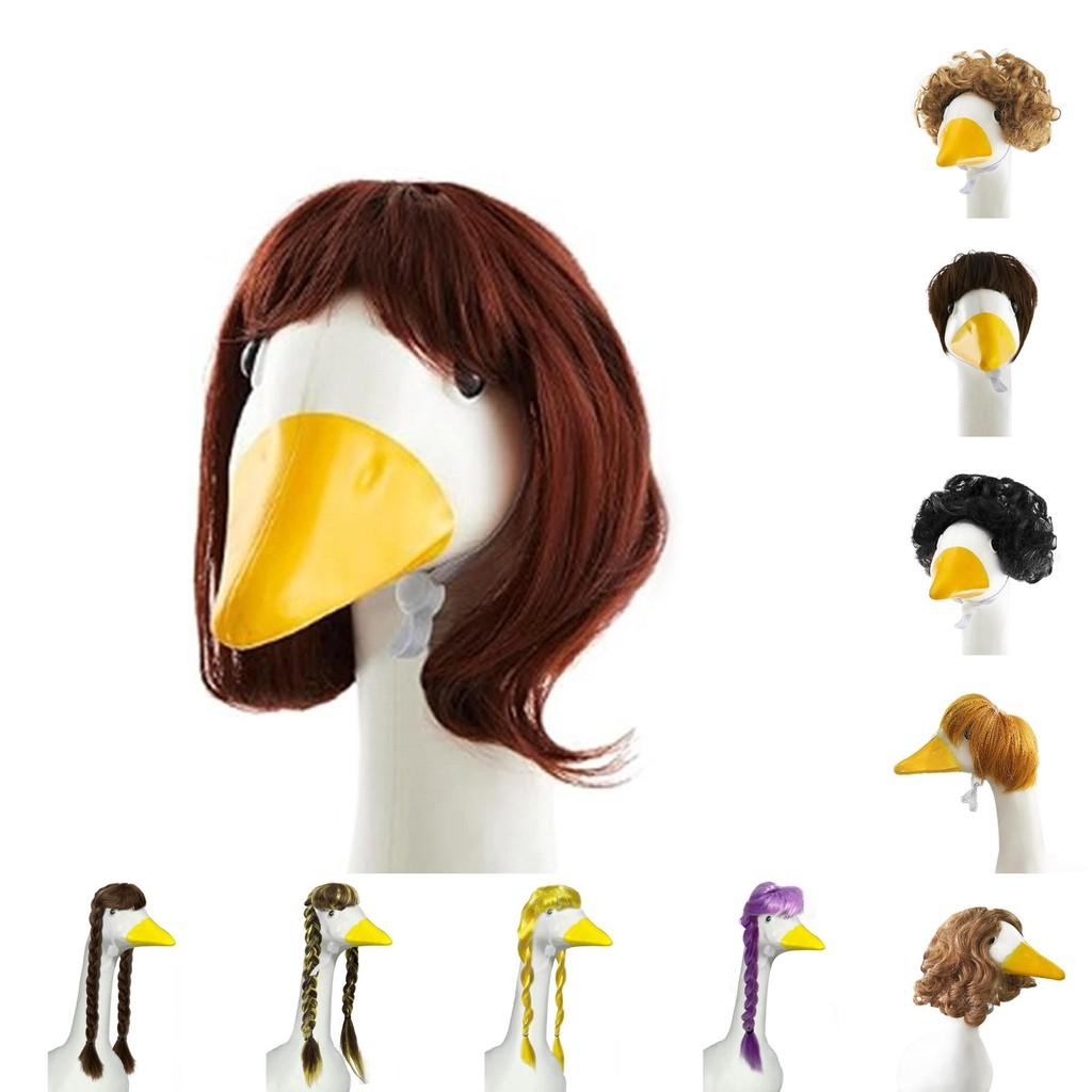 Pet Duck Entertainmentstyle Head Wig With Hightemperature Silk For Gifts Parties